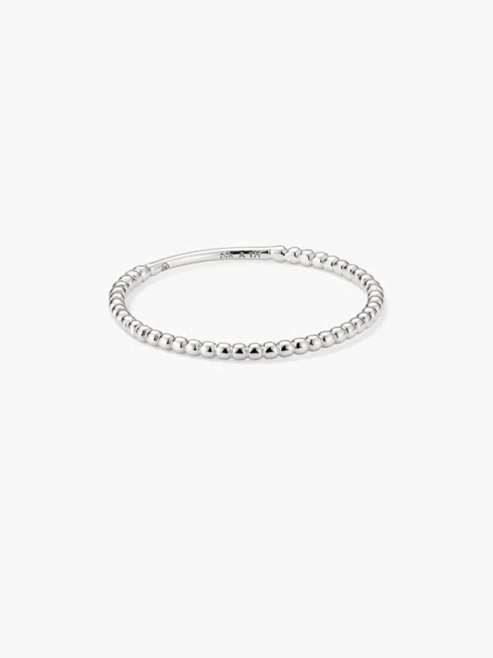 Mejuri beaded ring, size 4, 14k white gold